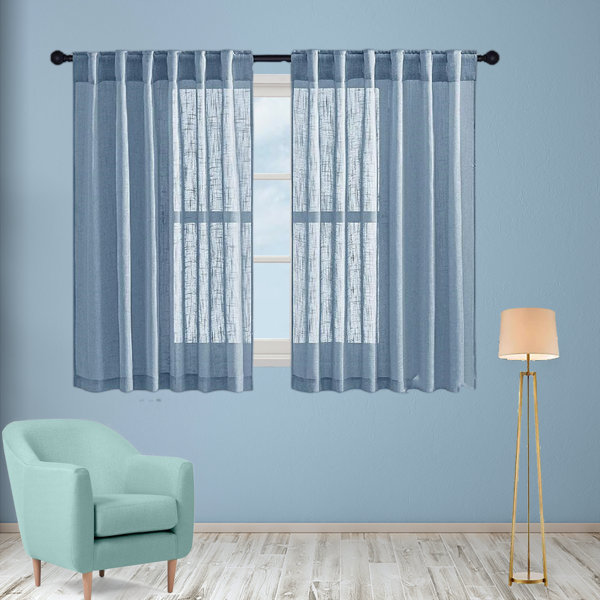 Gracie Oaks Markeya Linen SemiSheer Sliding Panel Pair & Reviews Wayfair